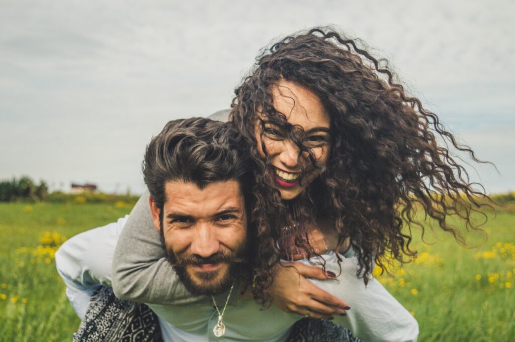 Couple in field